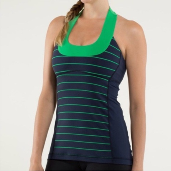 Lululemon Scoop Neck Tank Luon Stripe Inkwell NO SIZE DOT - Picture 3 of 14